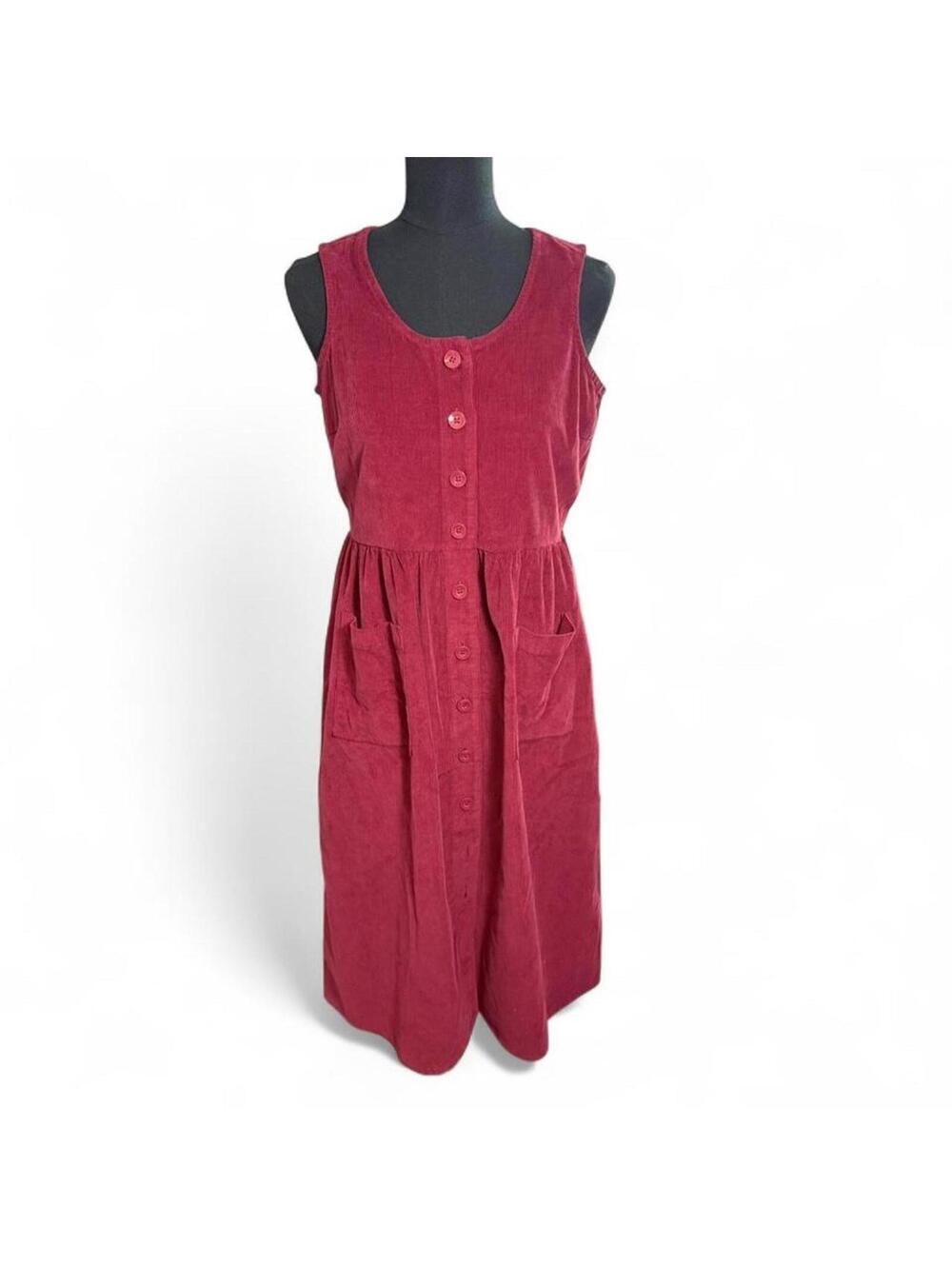 NWT Vermont Country Store Burgundy Corduroy Jumper size XS